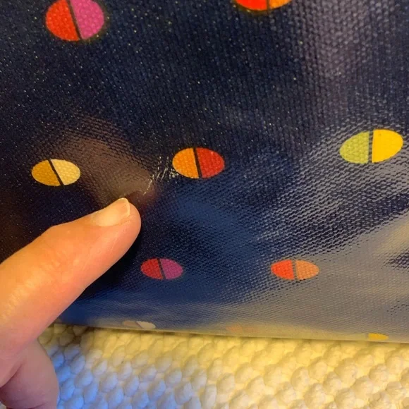 FOSSIL COATED CANVAS & LEATHER BAG - Picture 4 of 12